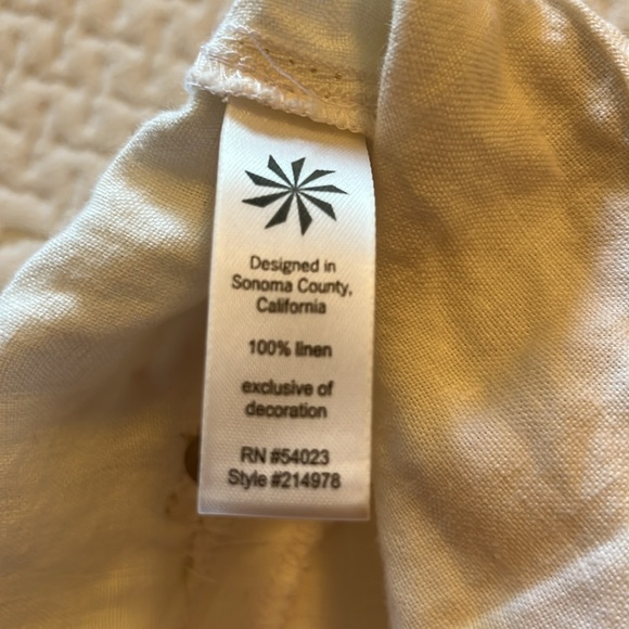 Athleta white linen pants. Size 2P. NWT - Picture 5 of 9